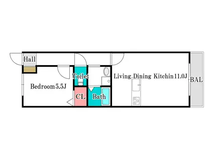 ユーティリティホーム(1LDK/2階)の間取り写真