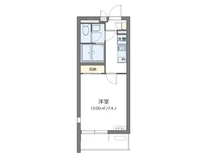グラマット(1K/2階)の間取り写真