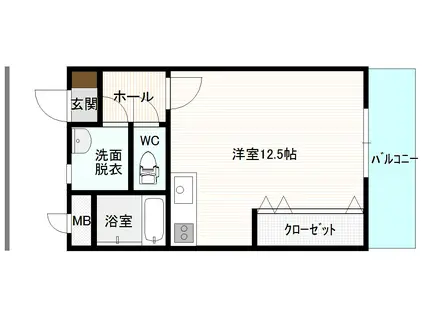 エクセランス(1K/3階)の間取り写真