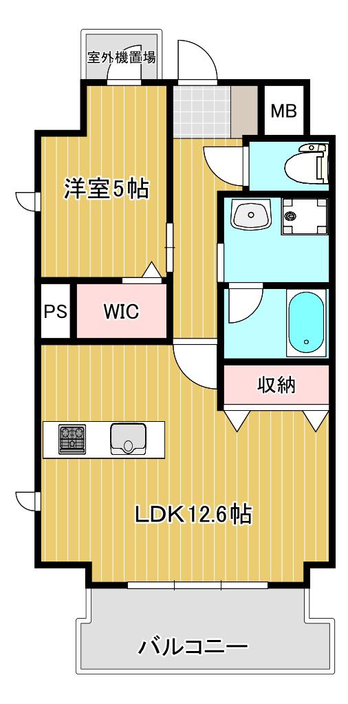 グレースコート新道(1LDK/10階)の間取り写真