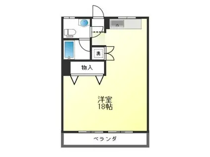 辻忠第一ビル(ワンルーム/2階)の間取り写真