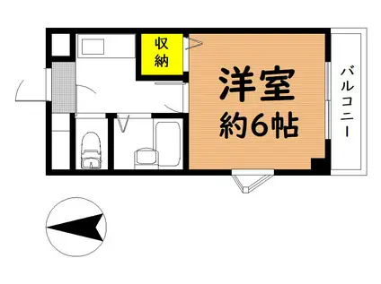 エス・ティマンション旭町(1K/1階)の間取り写真