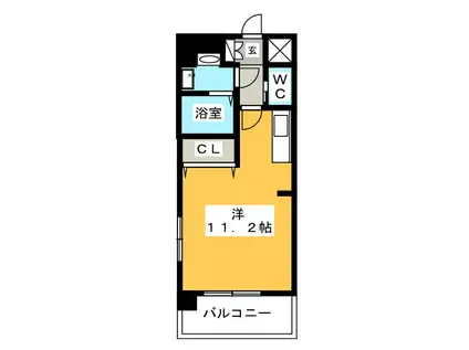 グランフォーレ平尾ステーションプラザII(ワンルーム/11階)の間取り写真