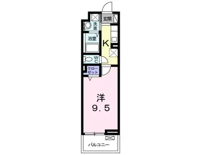 アビタシオン吉祥院(1K/2階)の間取り写真