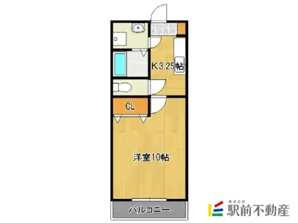 ピースフルV-I(1K/1階)の間取り写真