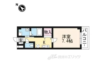 セイバリープレース(1K/4階)の間取り写真