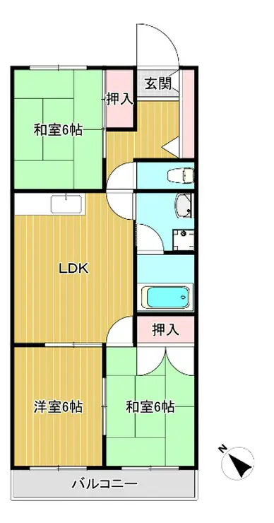 ガーデンパレス保谷 3階階 間取り