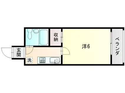 カスティーヨ泉 二番館(1K/3階)の間取り写真