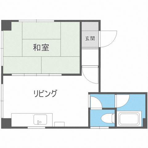 サンエービル(1LDK/3階)の間取り写真