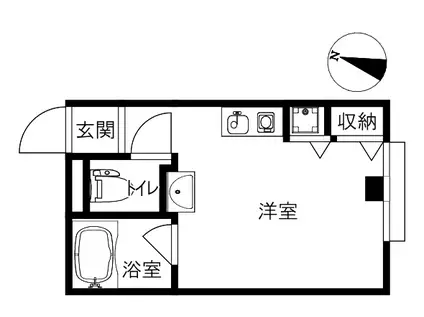 キャロルコート兼六(ワンルーム/1階)の間取り写真