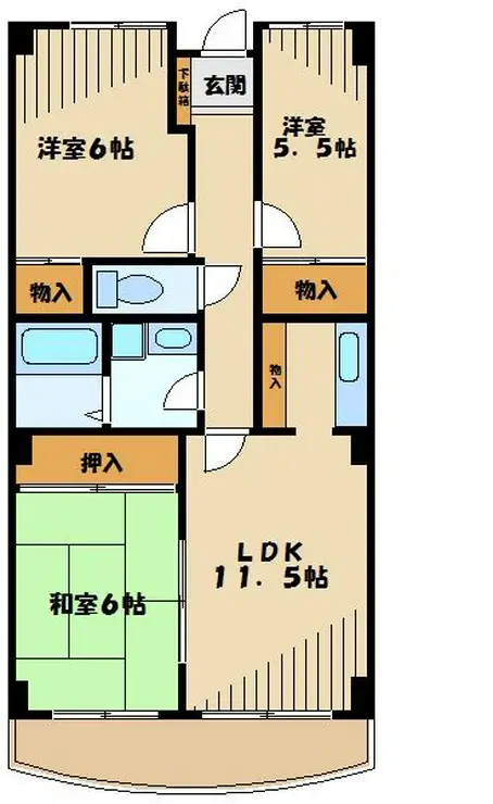 ジュノーヒル 3階階 間取り