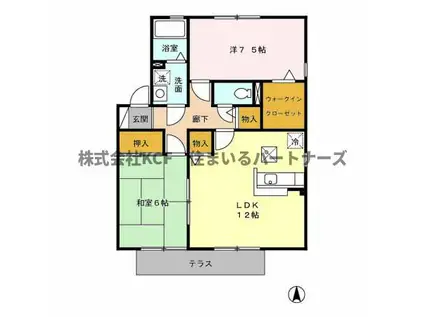 メルベーユドミール(2LDK/2階)の間取り写真