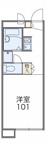 レオパレス日の出(1K/1階)の間取り写真