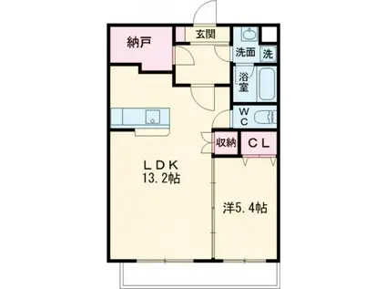 エスポワールI(1SLDK/1階)の間取り写真