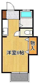 プチメゾン水巻(1K/1階)の間取り写真