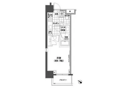 パークハビオ人形町(1K/12階)の間取り写真