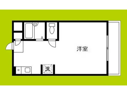 第2高永ハイツ(ワンルーム/2階)の間取り写真