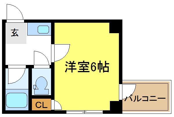 平野ビレッジPART3(1K/3階)の間取り写真
