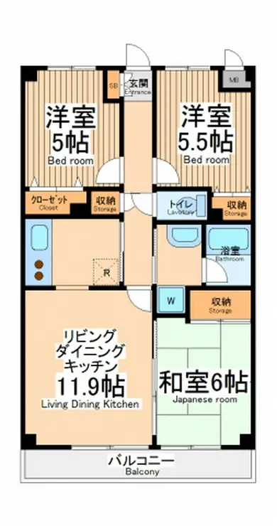 グレンツェント・ハイム相模大野 3階階 間取り