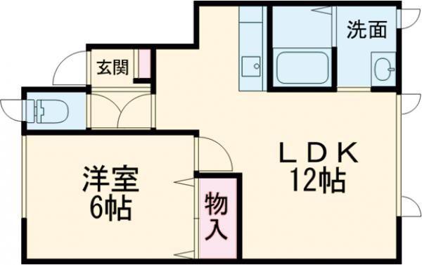 カリーノレプレ(1LDK/1階)の間取り写真