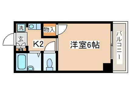 サンハウス御影本町(1K/3階)の間取り写真