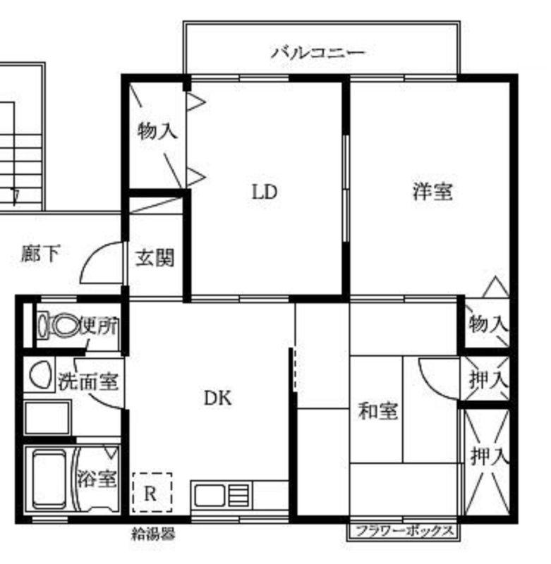 ヴィラパークス A棟(3DK/2階)の間取り写真