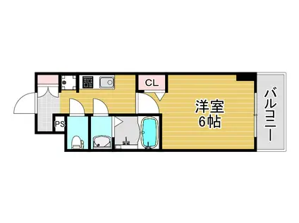 プレサンス塚本アクミリオン(1K/12階)の間取り写真