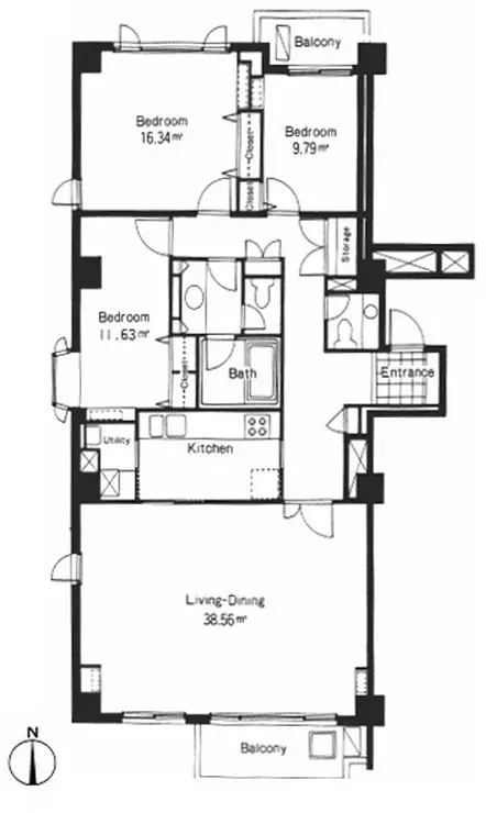 広尾ガーデンヒルズM棟 6階階 間取り