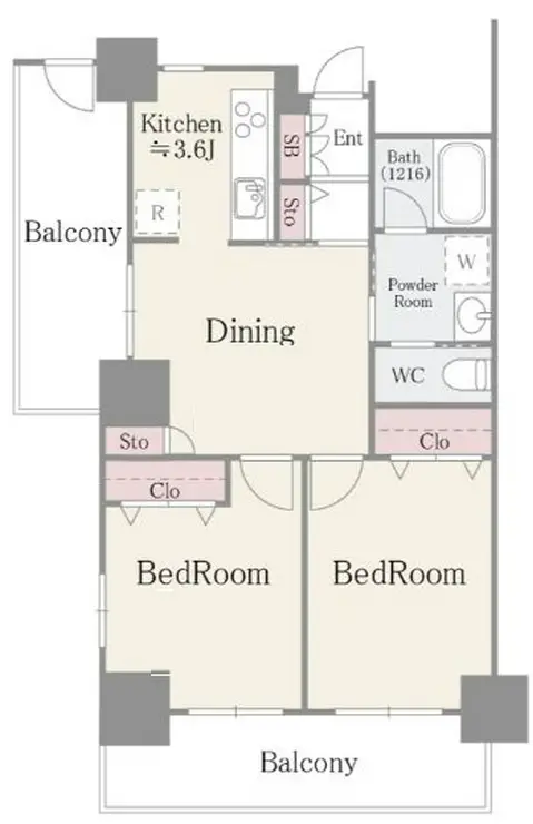 イーストコア曳舟一番館 15階階 間取り