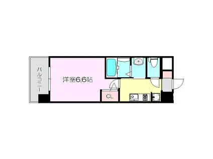 エステムコート新大阪14アイシー(1K/4階)の間取り写真