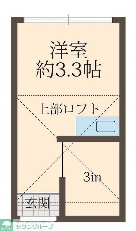 ラフィーユマルナンB棟(ワンルーム/2階)の間取り写真