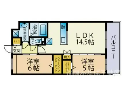 ビーコンヒル田島(2LDK/2階)の間取り写真