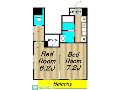 ロリエ笹塚(2K/12階)の間取り写真