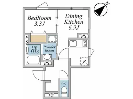 LEGALAND武蔵小山ANNEX(1DK/3階)の間取り写真