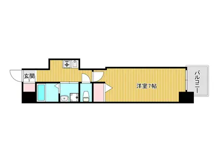 ビガーポリス112日本橋三丁目(1K/8階)の間取り写真