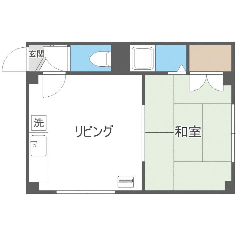 サンシティS・S(1DK/2階)の間取り写真