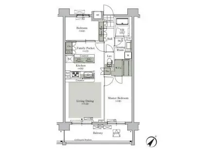 パークキューブ西ヶ原ステージ(2LDK/3階)の間取り写真