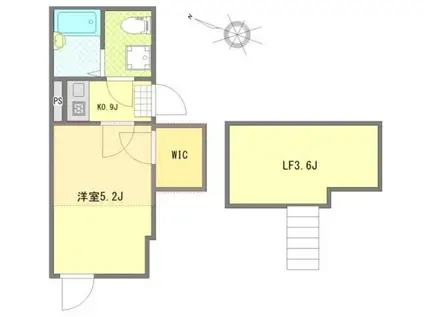 WELLBEING青砥I(1K/3階)の間取り写真