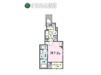 ヒカルサ岡崎名町(1K/1階)の間取り写真