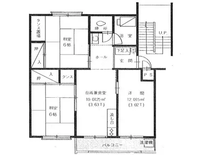 北野ハイツ(3DK/2階)の間取り写真