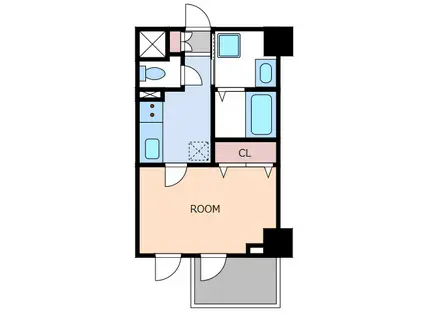TRIMESTORIEL(1K/1階)の間取り写真