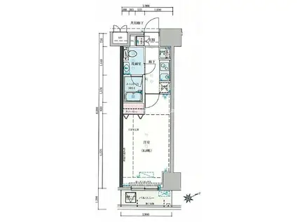 プラチナコート上野(1K/2階)の間取り写真