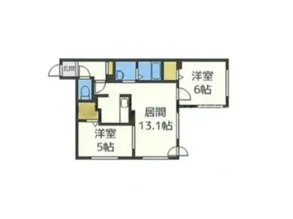 MILLANESE環状東(2LDK/2階)の間取り写真