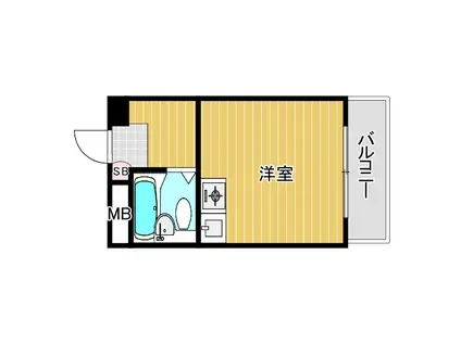 メゾン横堤(ワンルーム/2階)の間取り写真