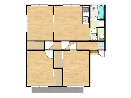 アムール河本(3DK/1階)の間取り写真