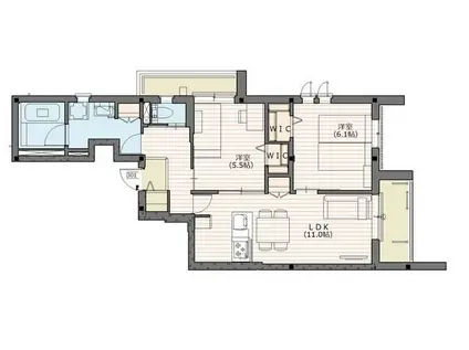 ルミエールレジデンス善福寺(2LDK/3階)の間取り写真
