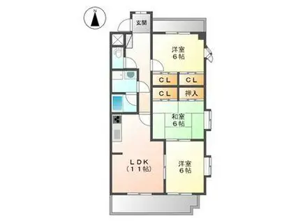 PASTORAL-N(3LDK/3階)の間取り写真