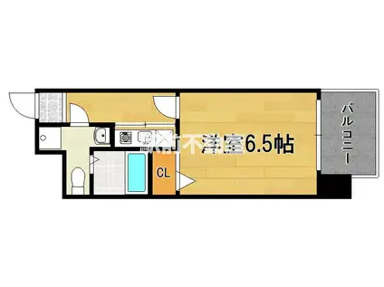 エステート・モア・天神ワーフ(1K/3階)の間取り写真