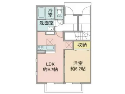 エルメゾン府中(1LDK/1階)の間取り写真