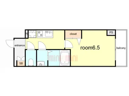 CREST TAPP DITA 神戸西パークフロント(1K/1階)の間取り写真